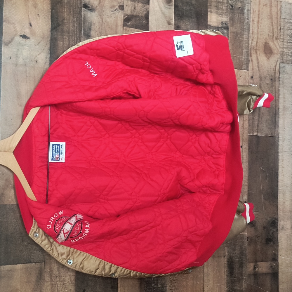 VTG NFL Super Bowl 19 Champions San Francisco 49ers Gold Bomber Starter Jacket - Picture 17 of 17